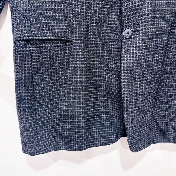 JONES NEW YORK Eastman black and brown plaid wool blazer - Picture 6 of 8